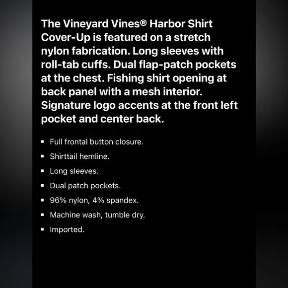 NWT VINEYARD VINES seersucker harbor shirt cover up size 0 - Picture 6 of 9